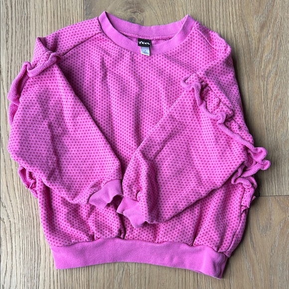 Tea Collection Pink Ruffle Sweatshirt - Picture 5 of 5
